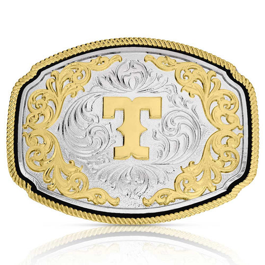 Montana Silversmiths Western Initial Buckle - A1047