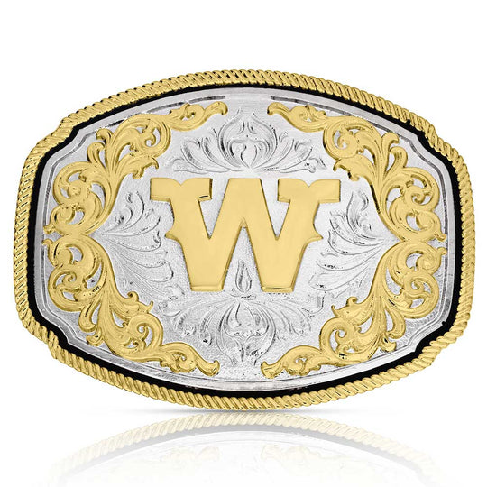 Montana Silversmiths Western Initial Buckle - A1047
