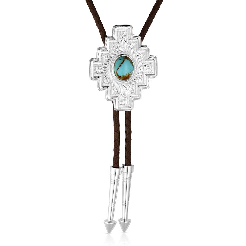 Montana Silversmiths Santa Fe Turquoise Bolo Tie - BT5988