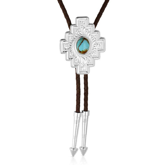 Montana Silversmiths Santa Fe Turquoise Bolo Tie - BT5988