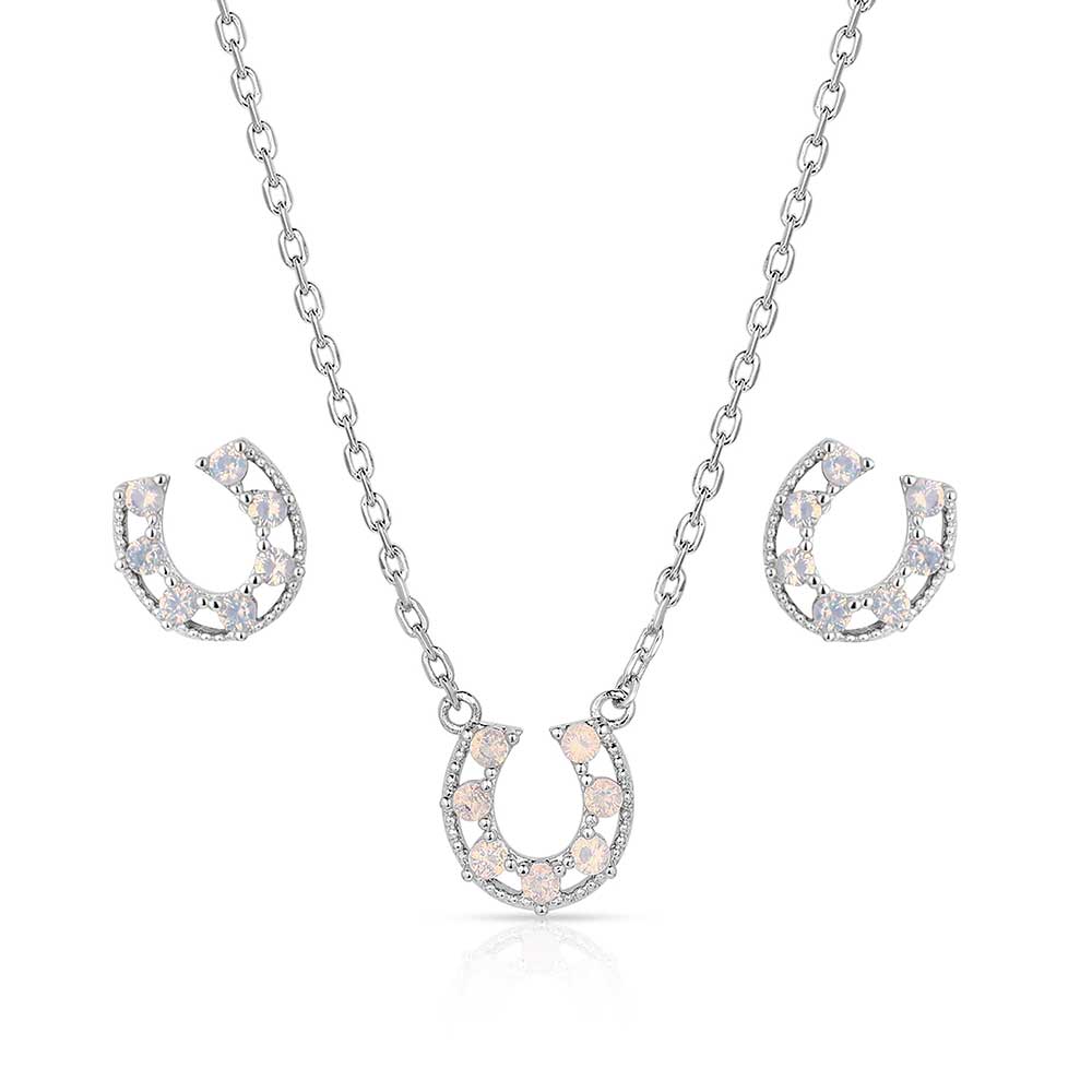 Montana Silversmiths Delicate Glamour Horseshoe Jewelry Set - JS5769