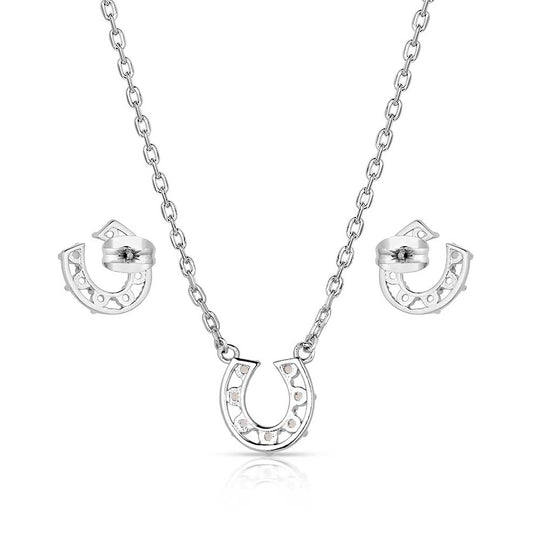 Montana Silversmiths Delicate Glamour Horseshoe Jewelry Set - JS5769