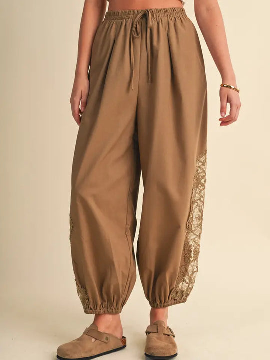 Ladies &Merci Lace Detail Balloon Pants - MP5043