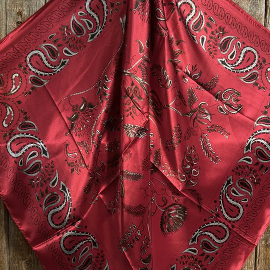 Rodeo Drive Red & Black Paisley Wild Rag/Scarf - WR434