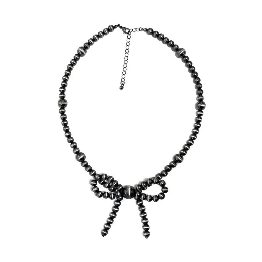 Western Navajo Pearl Ribbon Necklace - SN0190SB