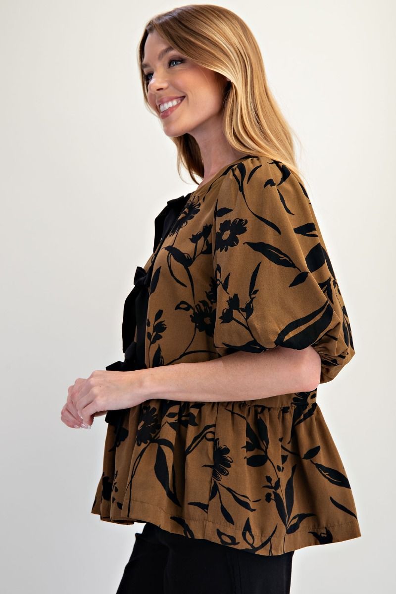 Ladies Easel Bow Front Wool Top - ET28667