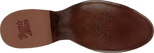 Men's Tony Lama Zony Cognac Full Quill Ostrich with 13" Cognac Goat Tops - DR5356