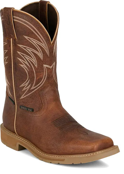 Men's Justin Water Buffalo Steel Toe Waterproof Work Boot - SE4243