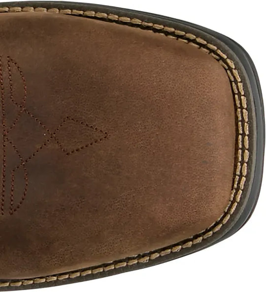 Men's Justin Slickline Brown Water Buffalo Waterproof Soft Toe Work Boot - WR4142