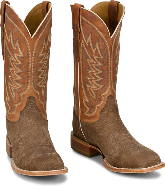 Men's Justin Cowman Tan Shoulder with 13" Orange Cowhide - CX1322