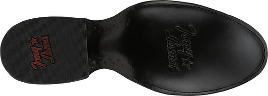 Men's Tony Lama Tremaine Black Caiman Belly with 12" Black Goat Top - DR5261