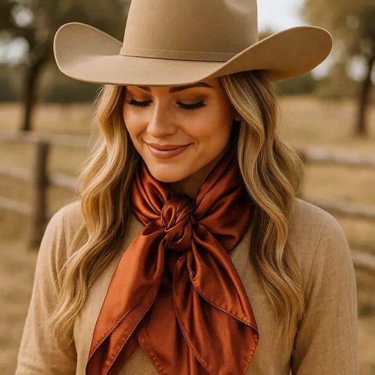 Rodeo Drive Solid Rust Wild Rag - WRS16