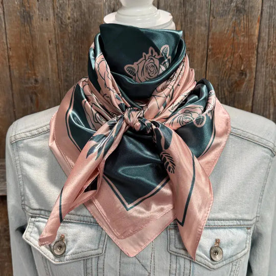 Rodeo Drive Baby Pink Roses Wild Rag - WR852