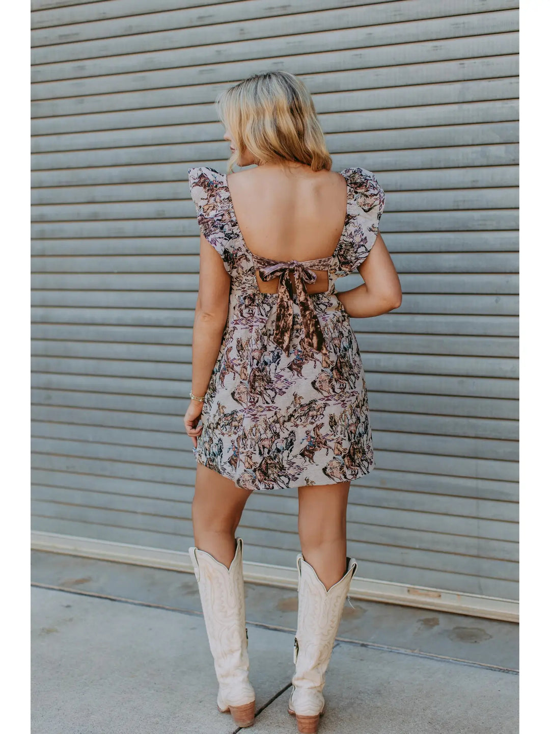 Merigold Kiss Buckaroo Velvet Ribbon Dress - MK693