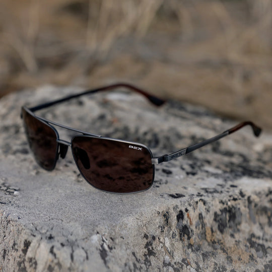 BEX GAMBIT Gunmetal/Brown Sunglasses - S147GB