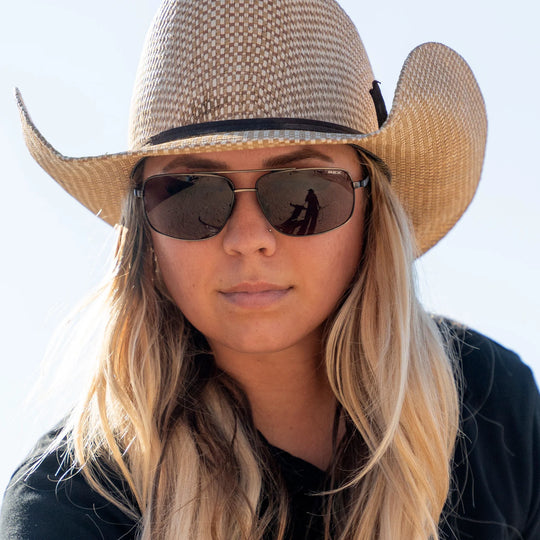 BEX GAMBIT Gunmetal/Brown Sunglasses - S147GB