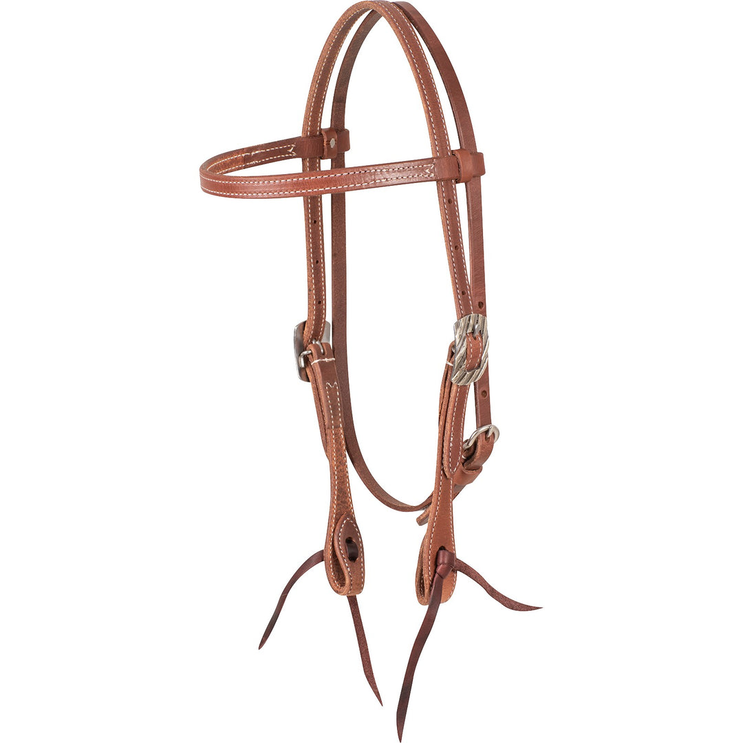 Martin Saddlery Browband Harness Headstall with Bandera Buckle Latigo Ties