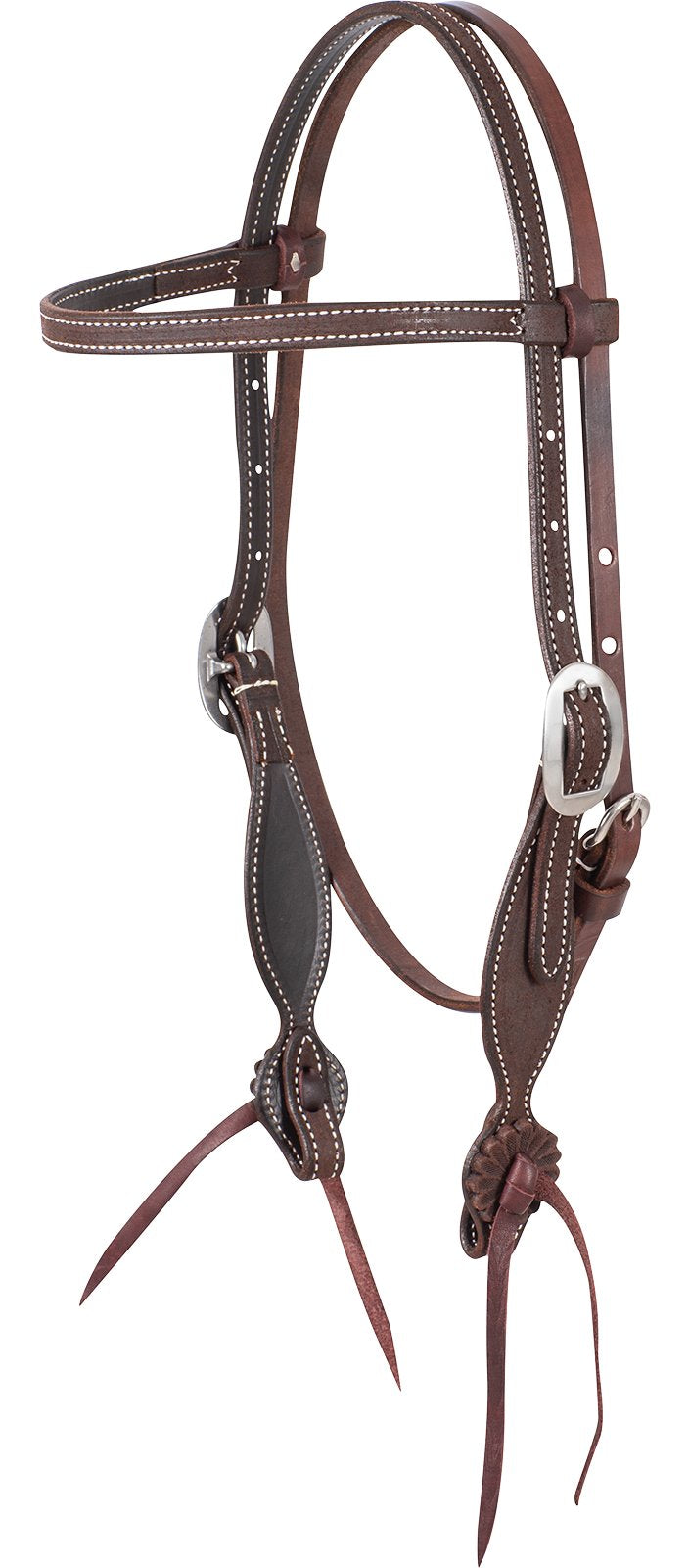 Martin Saddlery Browband Headstall with Rosette Strings