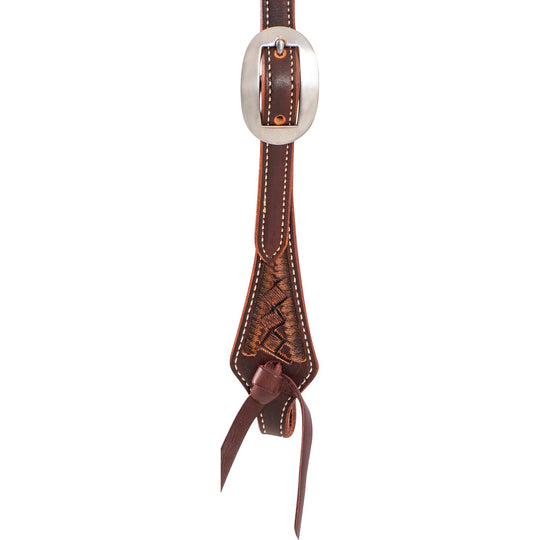 Martin Saddlery Slip Ear Headstall Weathered Antique with Latigo Ties