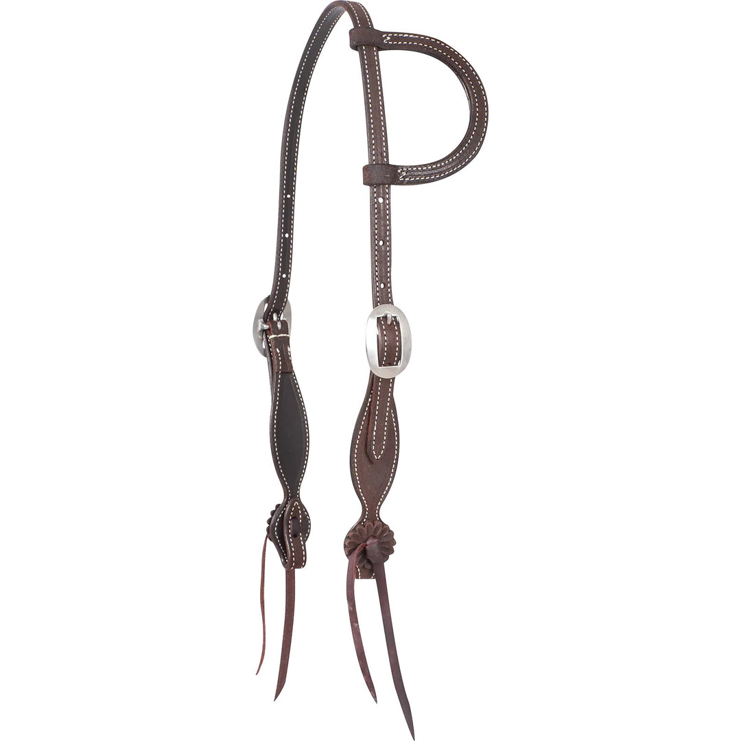 Martin Saddlery Split Ear Headstall with Rosette Strings