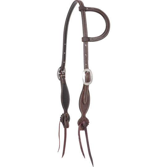 Martin Saddlery Split Ear Headstall with Rosette Strings