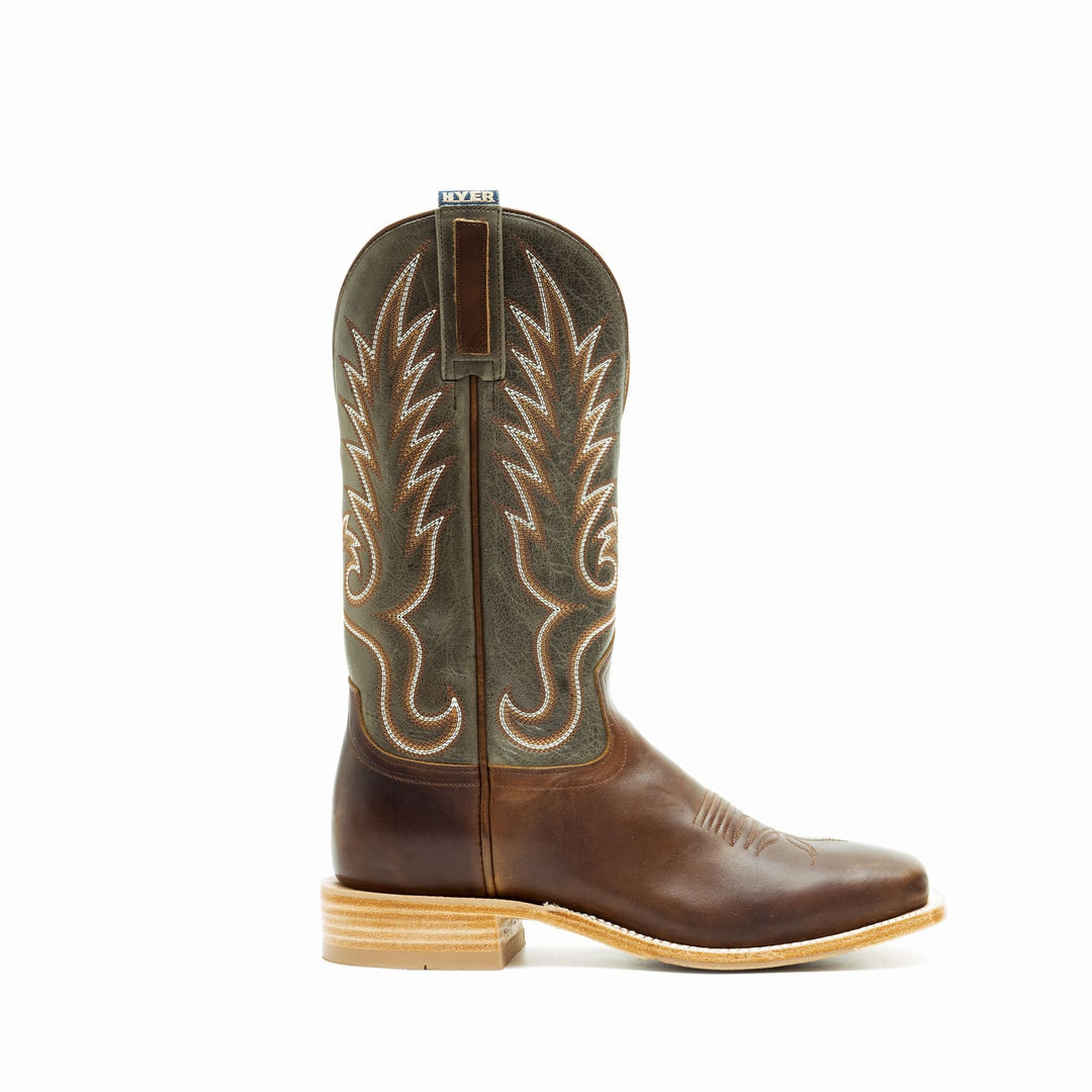 Men's HYER Kincaid Rich Aged Saddle with 13" Dark Fern Cowhide Tops - HM11041