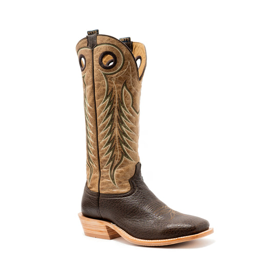 Men's HYER Ellsworth Cafe Bull Hide with 13" Marbled Tan Cowhide Tops - HM11052 - Style #21