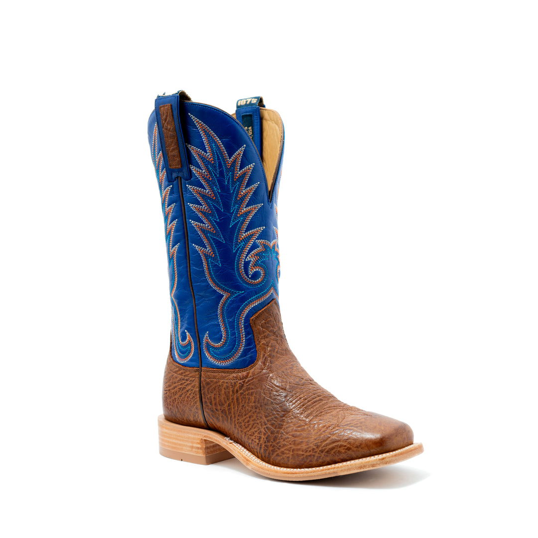 Men's HYER Kincaid Rye Shrunken Bull Hide with 13" Bright Blue Goat Tops - HM11055 - Style #20