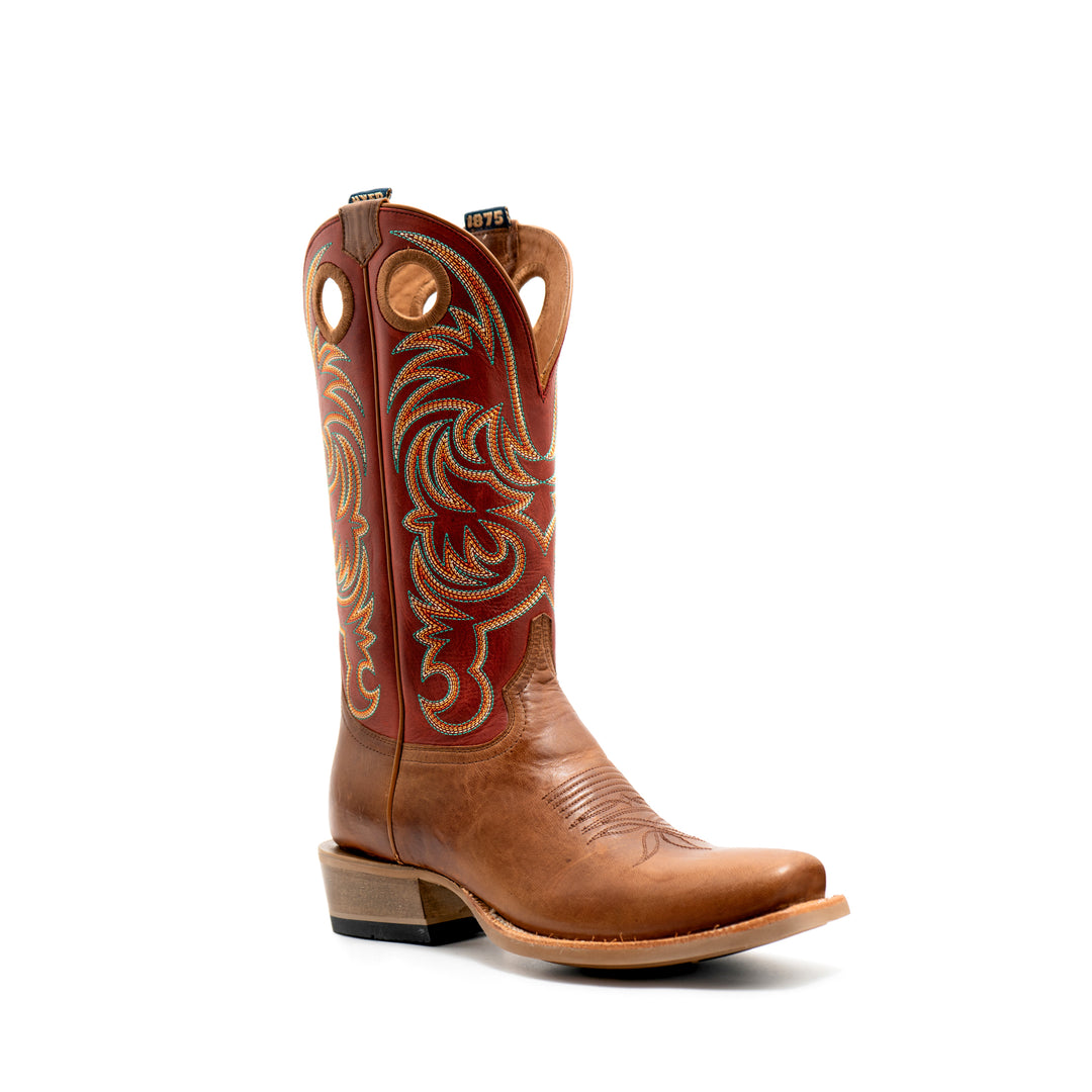Men's HYER Burrton Dark Tan Goat with 13" Dark Cherry Cowhide Tops - HM12045 - Style #22