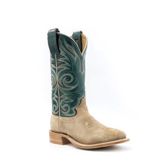 Women's HYER Salina Sand Roughout Cowhide with 13" Turquoise Metallic Goat Tops - HW41032 - Style #18L