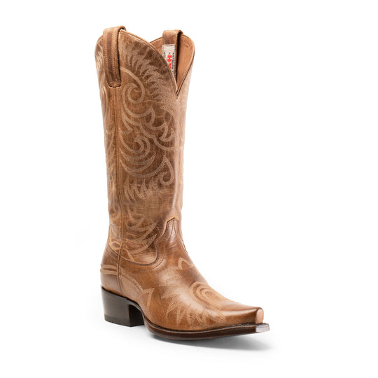 Women's Road To Arizona Tan Mad Dog Goat Snip Toe Western Boot - HW56022