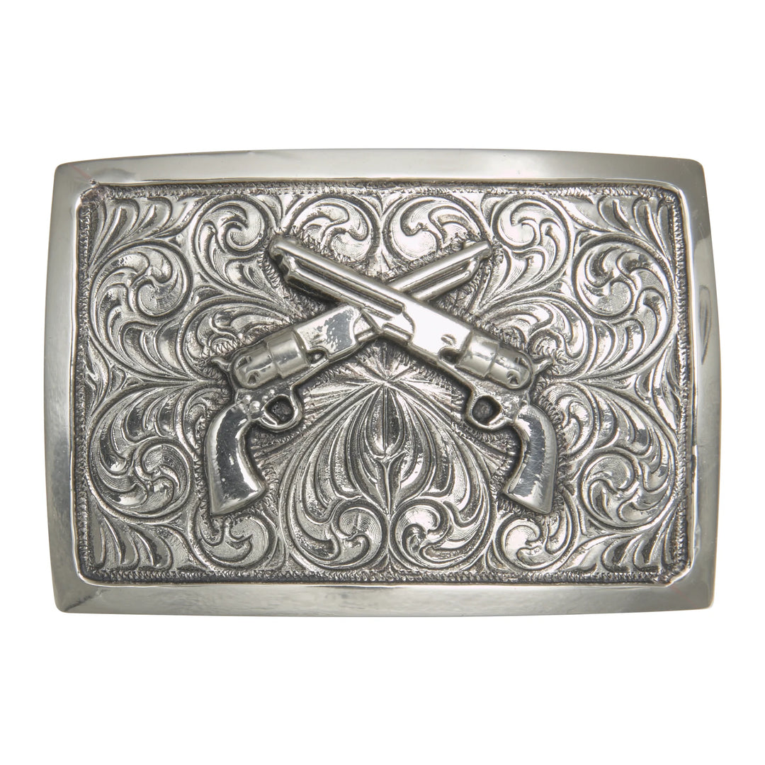 And West Crossed Pistols Iconic Classic Buckle - IC011