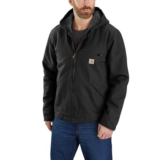 BURTON - nao Carhartt Relaxed Fit Washed Duck Sherpa-Lined Jacket