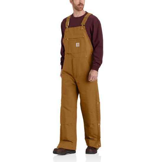 Carhartt Loose Fit Firm Duck Insulated Bib Overalls - 104393