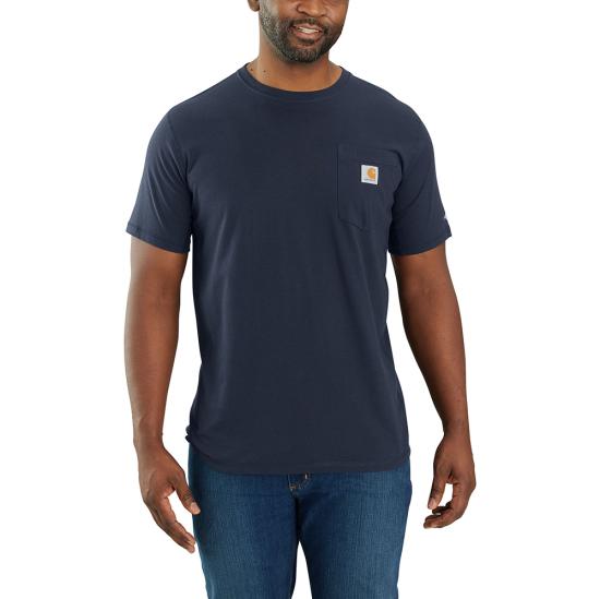 Carhartt Force® Relaxed Fit Short-Sleeve Navy Pocket T-Shirt - 106652-I26