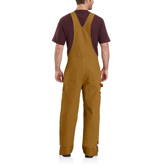 Carhartt Washed Duck Bib Overalls Quilt Lined - 104031
