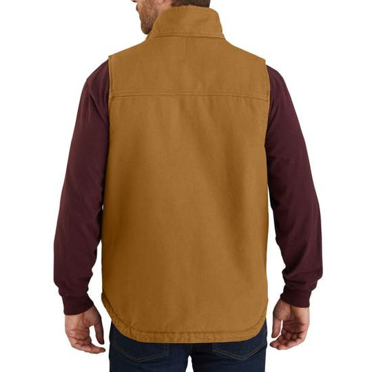 Men's Carhartt Mock-Neck Sherpa-Lined Vest - Loose Fit - Washed Duck - 104277