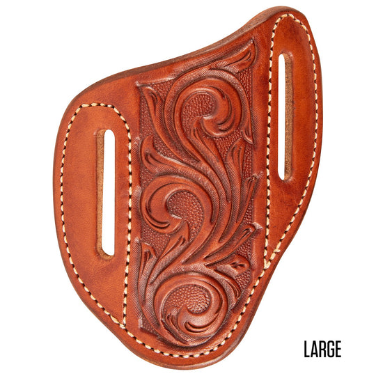 Martin Saddlery Leather Angled Knife Scabbard, Floral