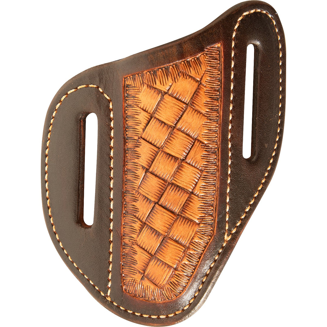 Martin Saddlery Leather Angled Knife Scabbard, Mini Weave