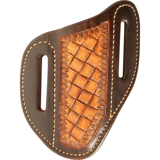 Martin Saddlery Leather Angled Knife Scabbard, Mini Weave