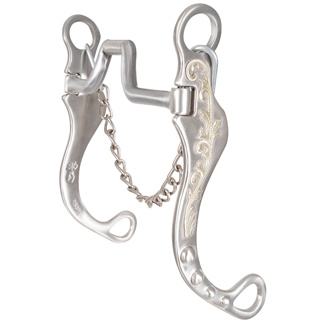 Classic Equine Graduate Shank Roping Bit with Hinge Cheek Swivel Port