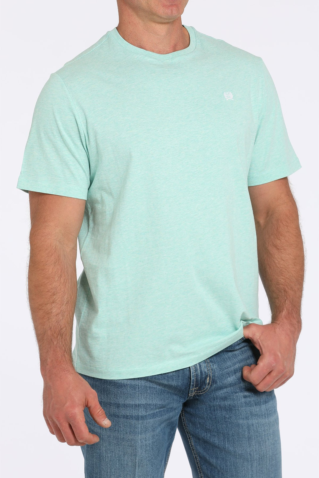 Men's Cinch Solid Turquoise Tee - MTK1650004