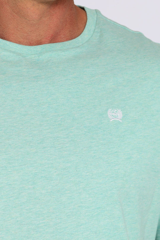 Men's Cinch Solid Turquoise Tee - MTK1650004