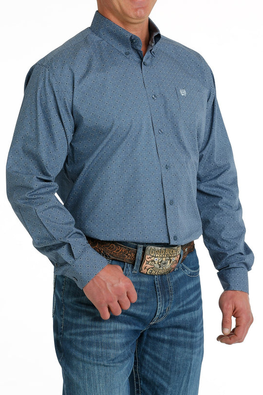 Men's Cinch Geometric Print Button Down Western Shirt - MTW1105693