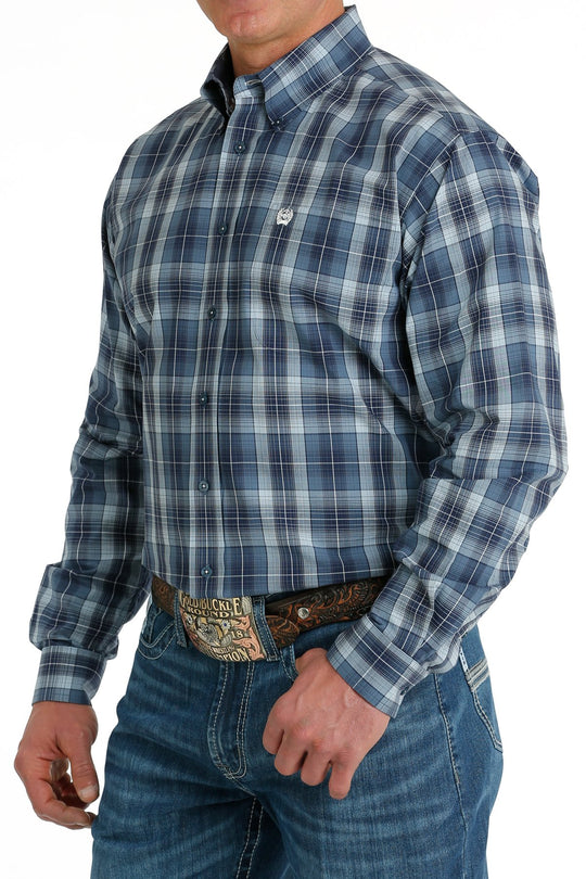 Men's Cinch Plaid Button Down Western Shirt - MTW1105694