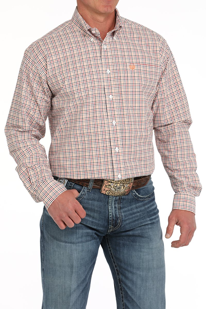 Men's Cinch Plaid Button-Down Western Shirt -  MTW1105874