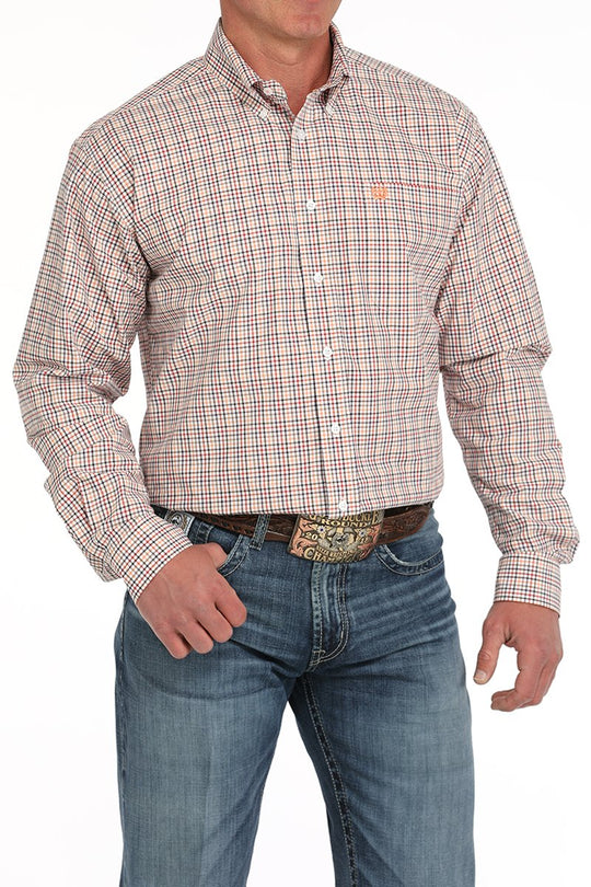 Men's Cinch Plaid Button-Down Western Shirt -  MTW1105874