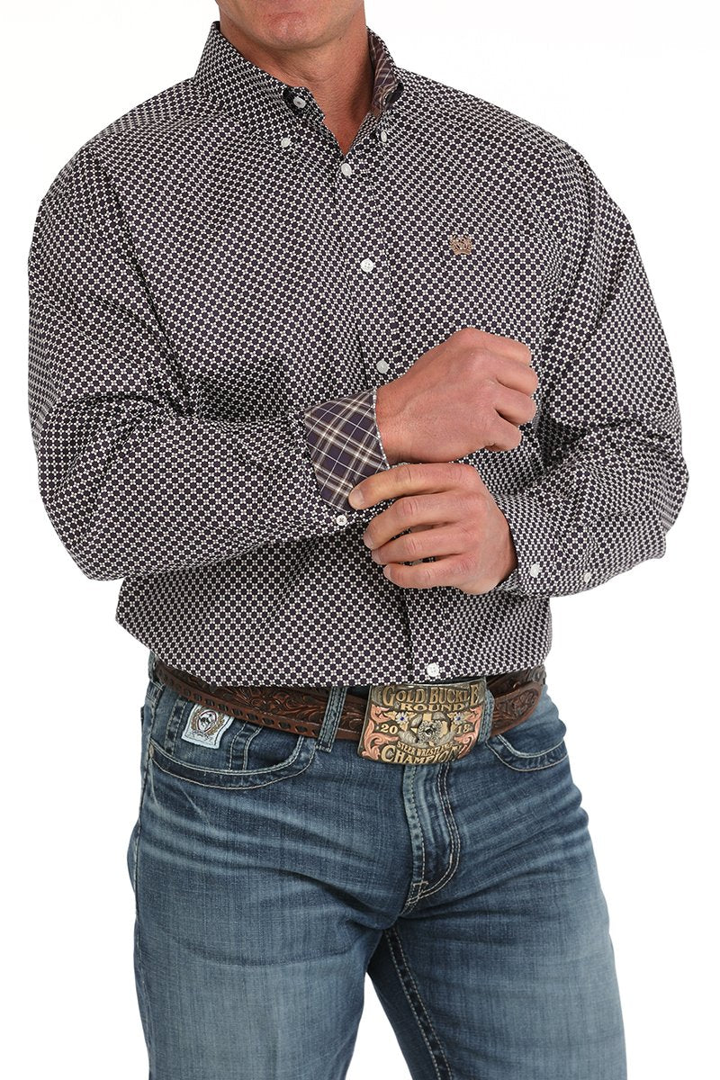Men's Cinc Floral Print Button-Down Shirt - MTW1105878