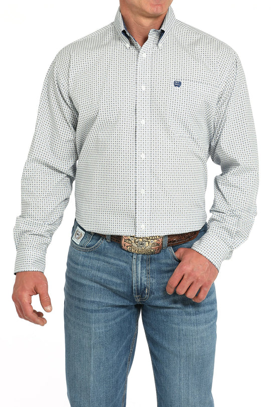 Men's Cinch Geometric Print Button-Down Western Shirt - MTW1105927