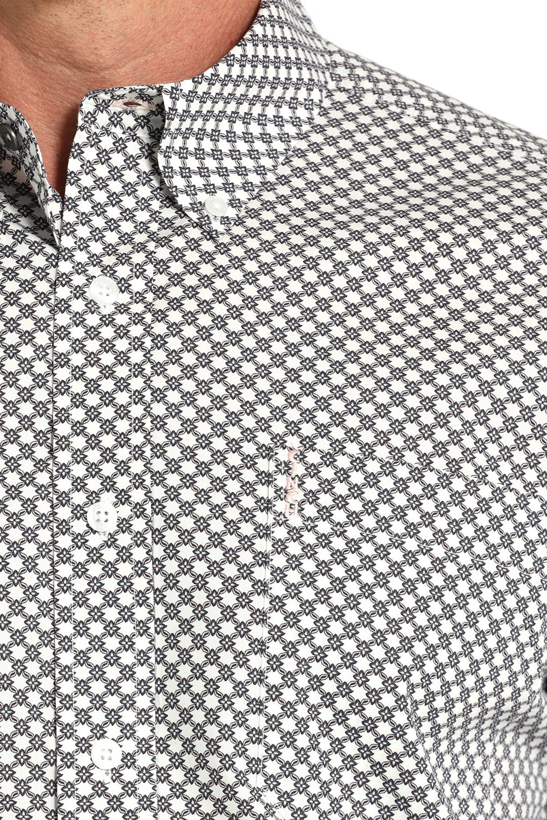 Men's Cinch Modern Fit Square Print Western Shirt - MTW1347129